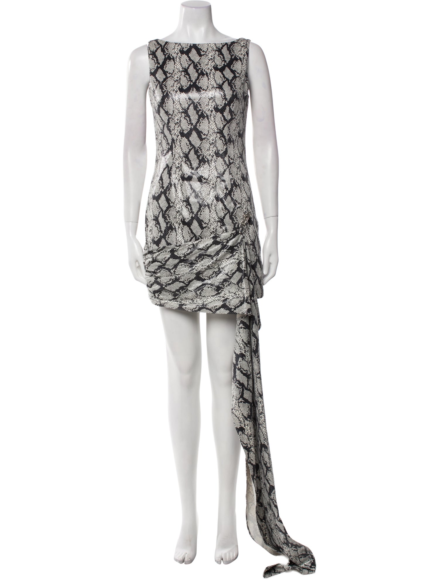 Rokh Animal Print Mini Dress