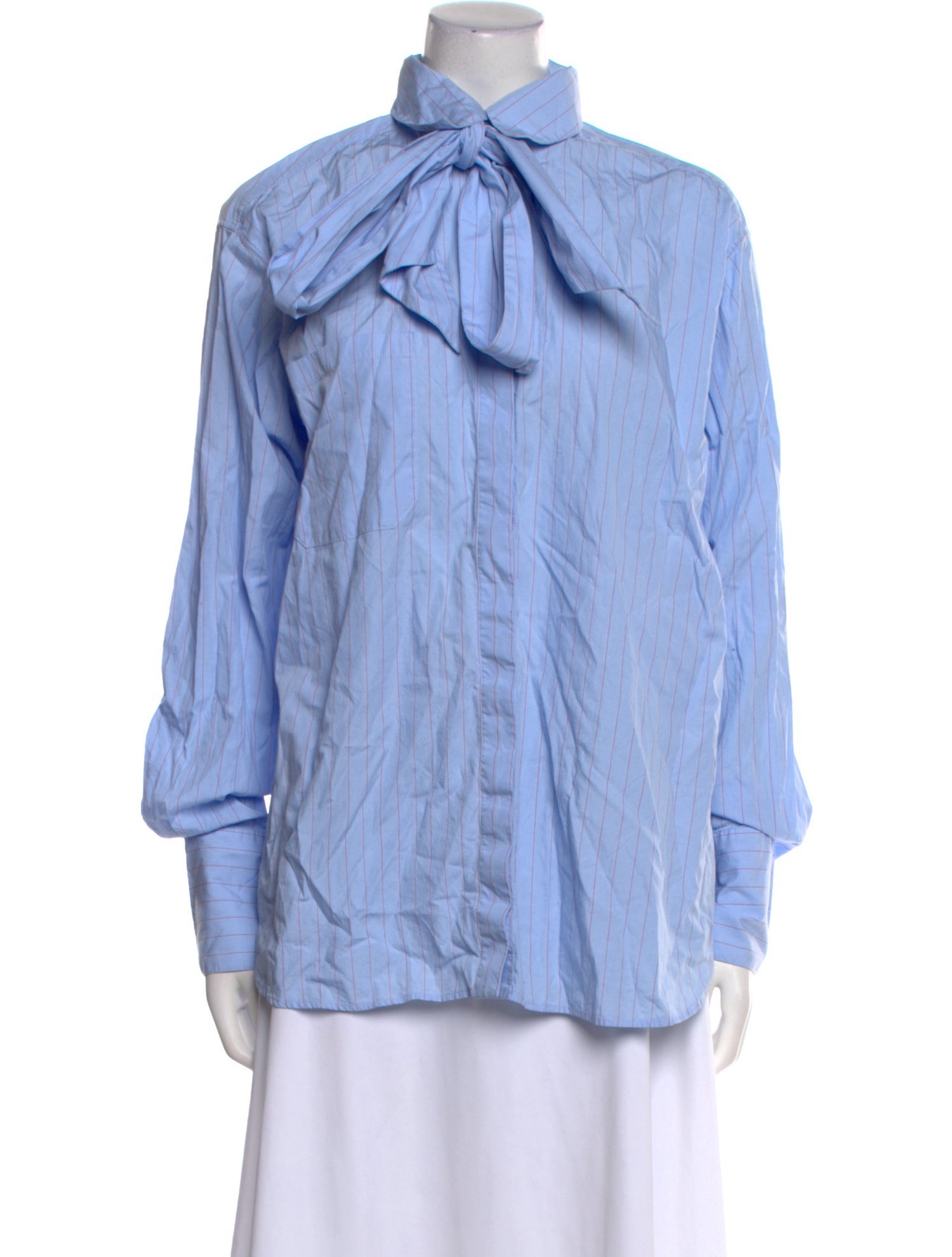 Rokh Mock Neck Long Sleeve Button-Up Top
