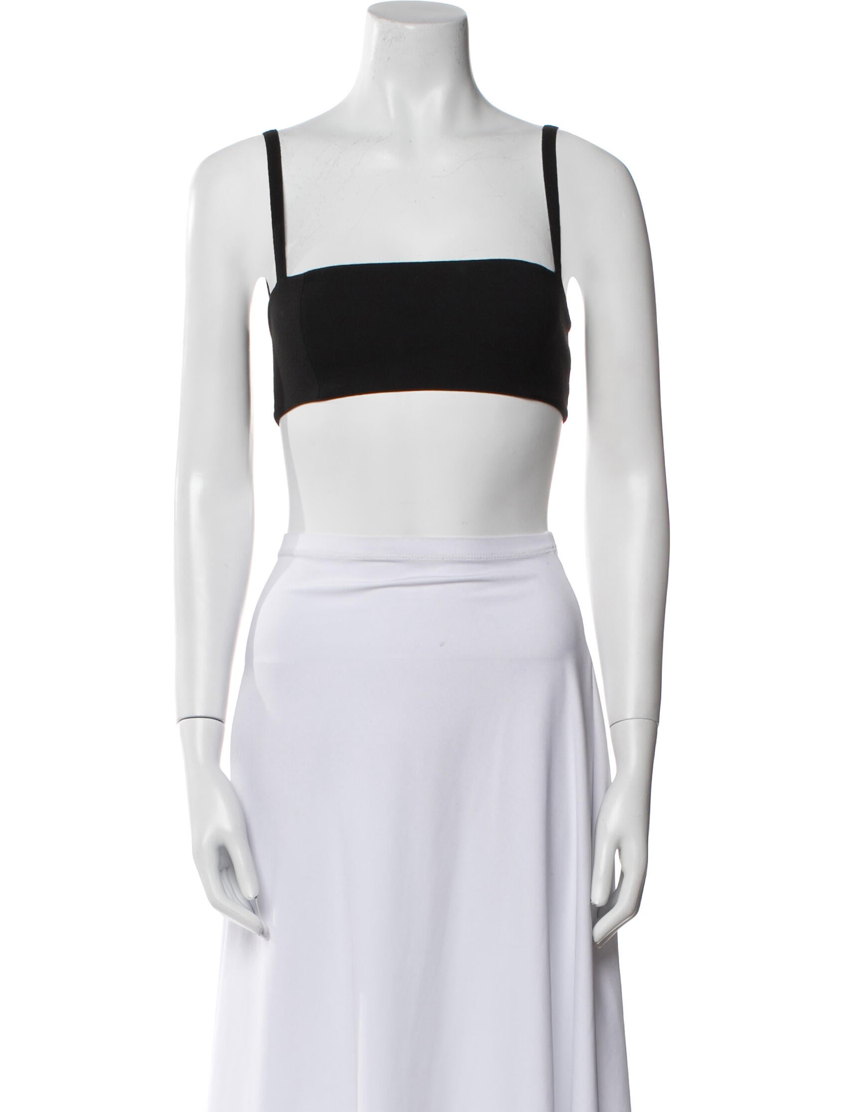 Rokh Square Neckline Sleeveless Crop Top