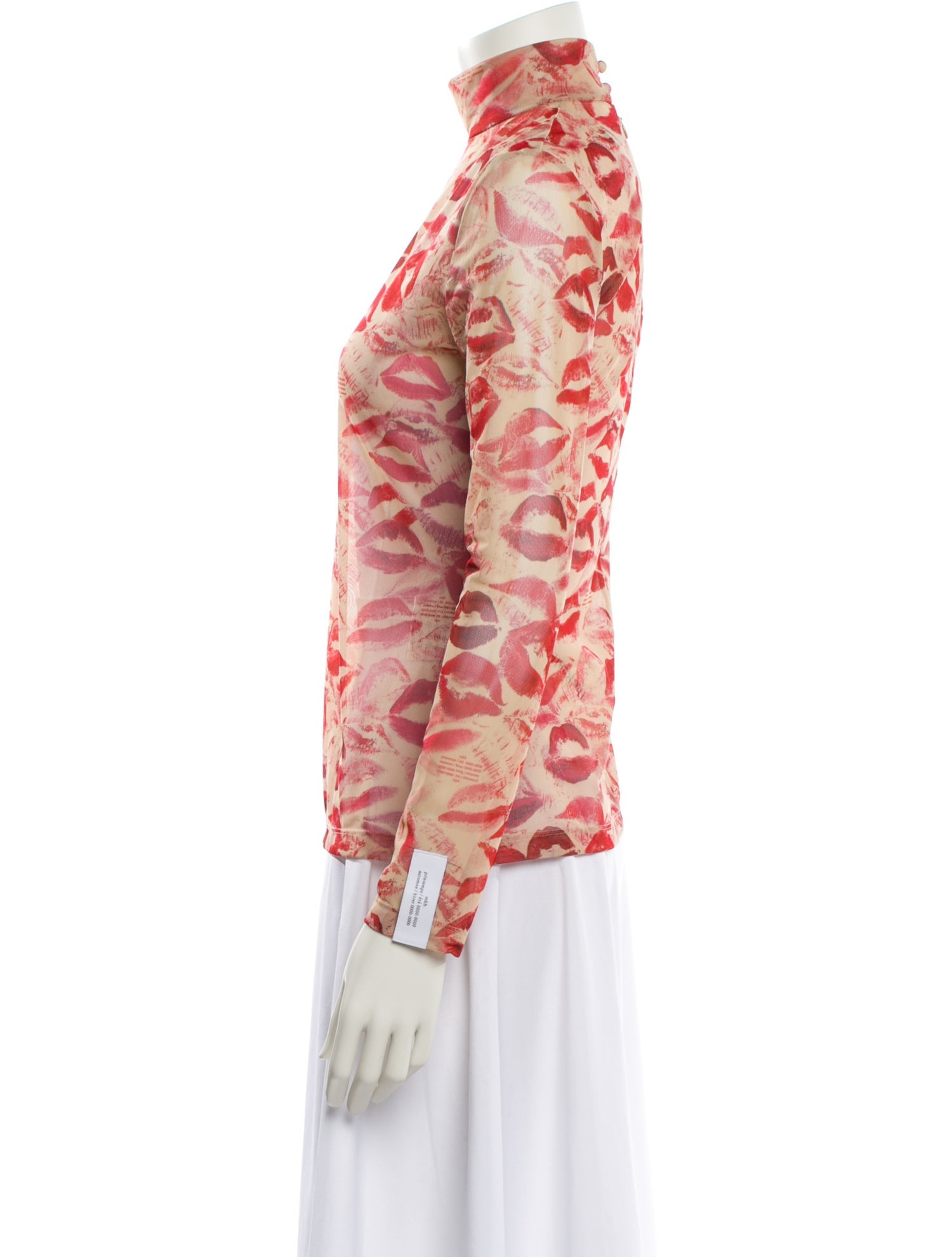 Rokh Printed Mock Neck Blouse