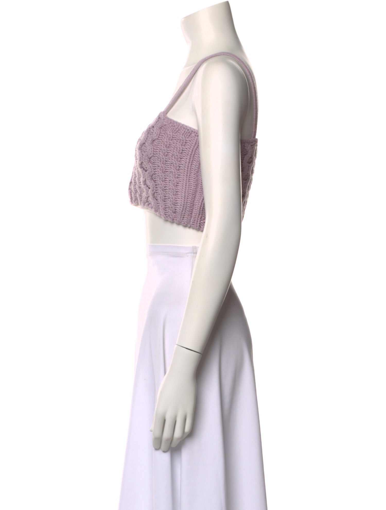 Rokh Striped Square Neckline Crop Top