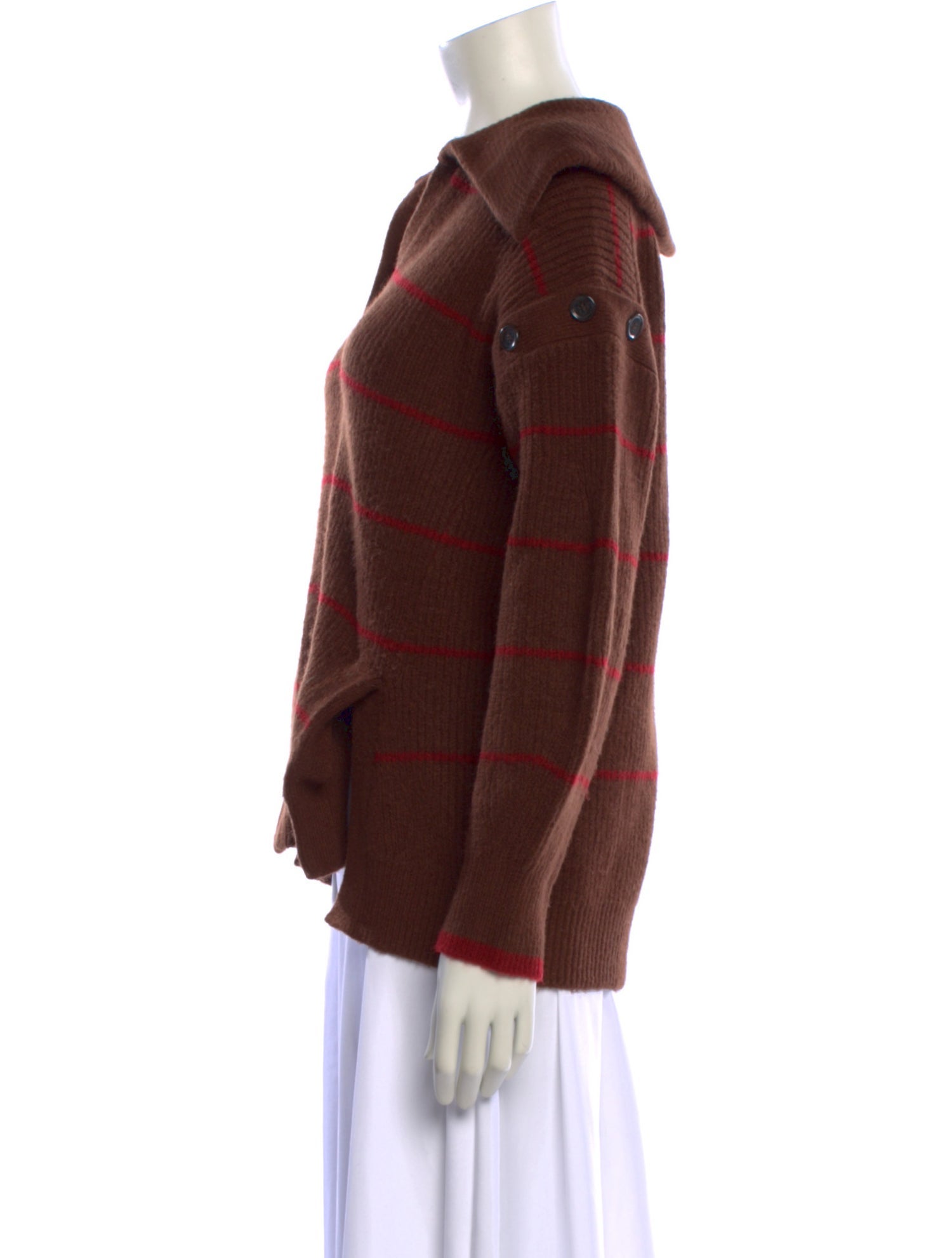 Rokh Striped V-Neck Sweater