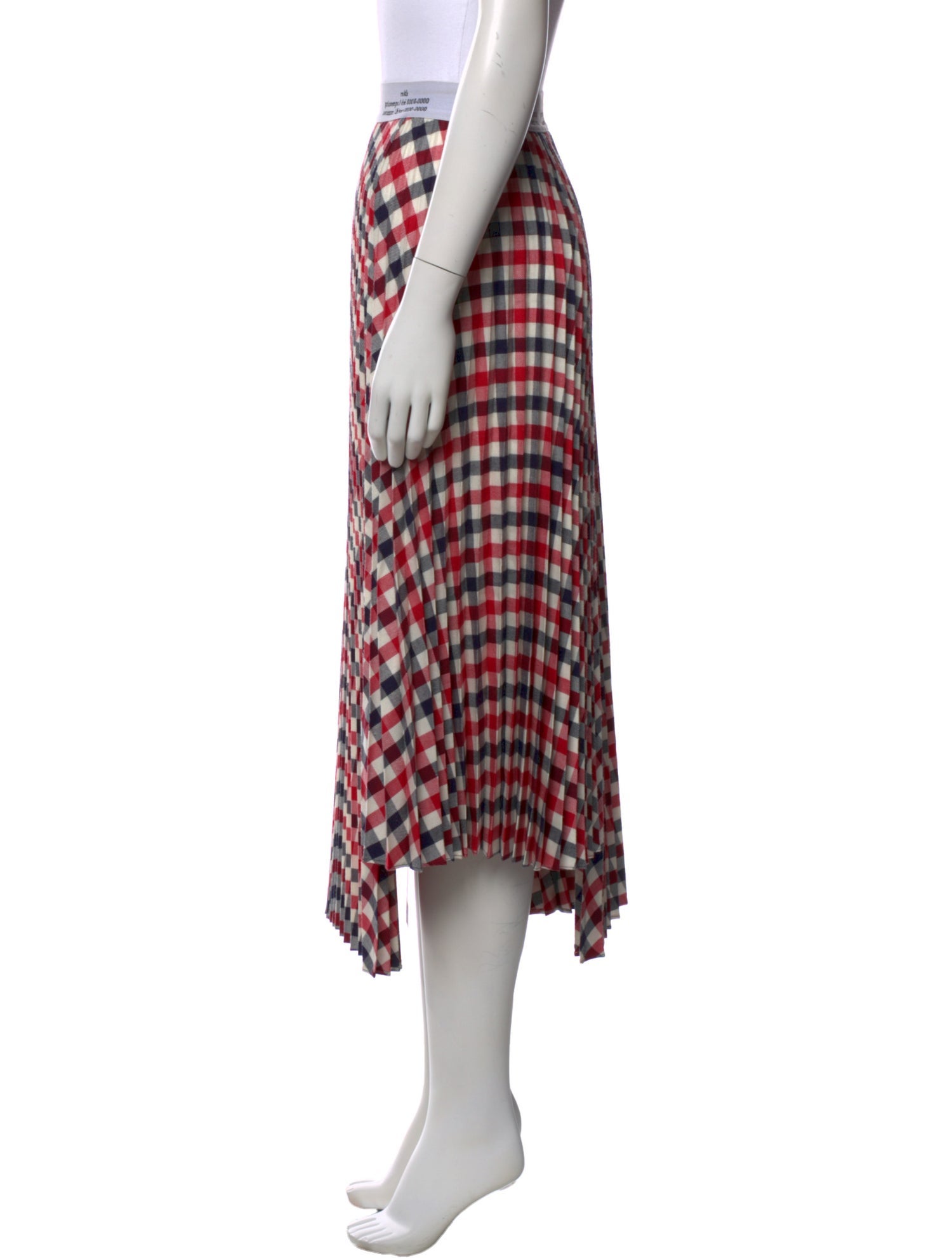 Rokh Plaid Print Midi Length Skirt