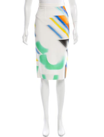 Roland Mouret Abstract Print Pencil Skirt
