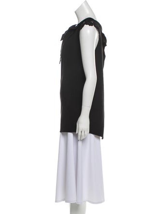 Roland Mouret Sleeveless Split Neck Top