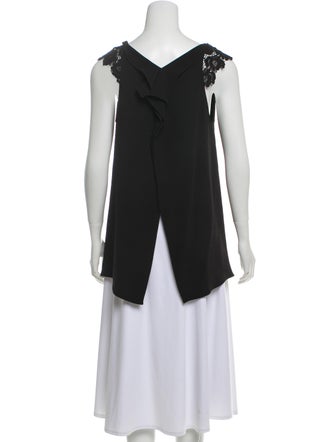 Roland Mouret Sleeveless Split Neck Top