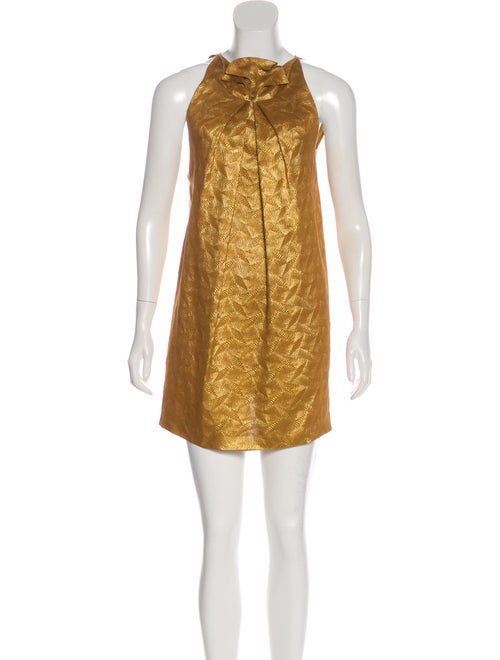 Roland Mouret Silk Metallic Dress metallic