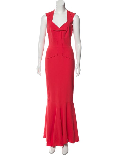 Roland Mouret Flared Sleeveless Dress Pink