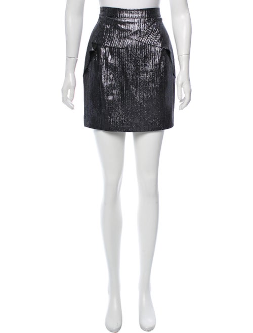 Roland Mouret Metallic Mini Skirt Metallic