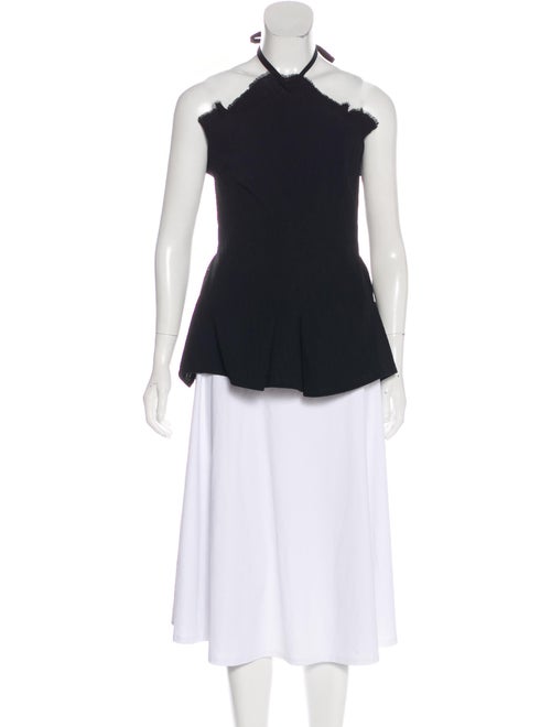 Roland Mouret Halterneck Sleeveless Top Black