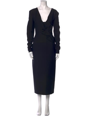 Roland Mouret Dresses Wool Long Dress Us8, Uk12 | M