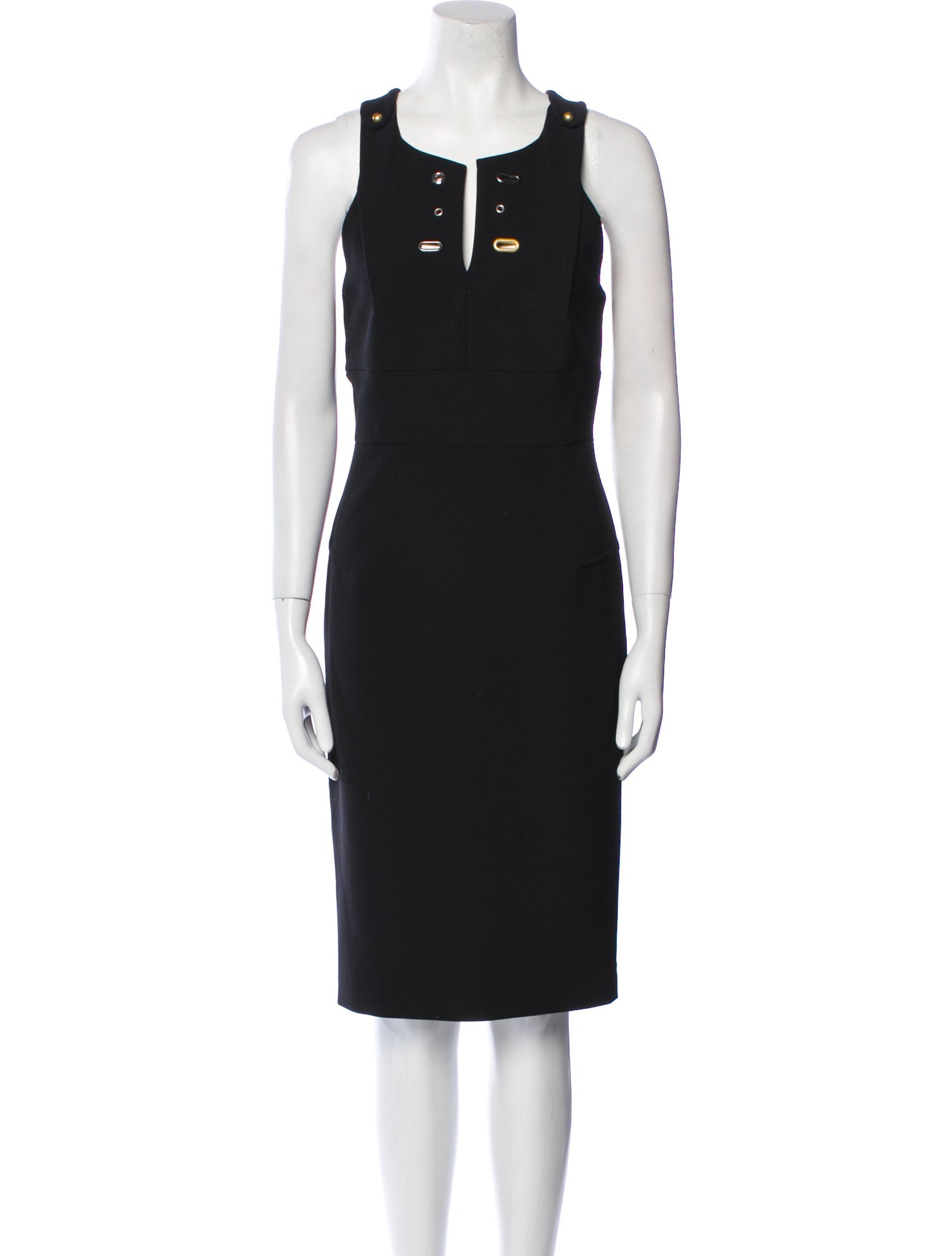 Roland Mouret V-Neck Knee-Length Dress