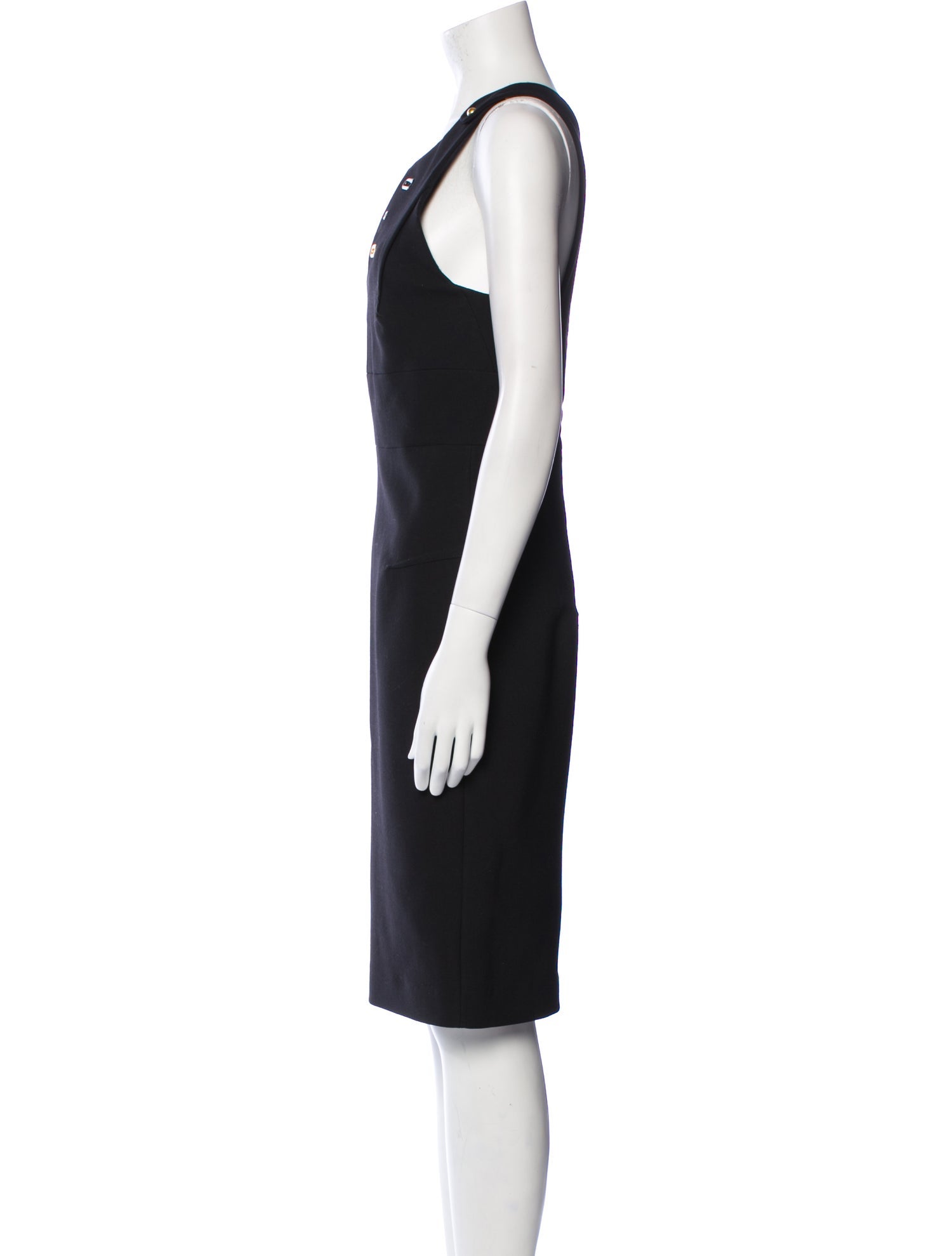 Roland Mouret V-Neck Knee-Length Dress