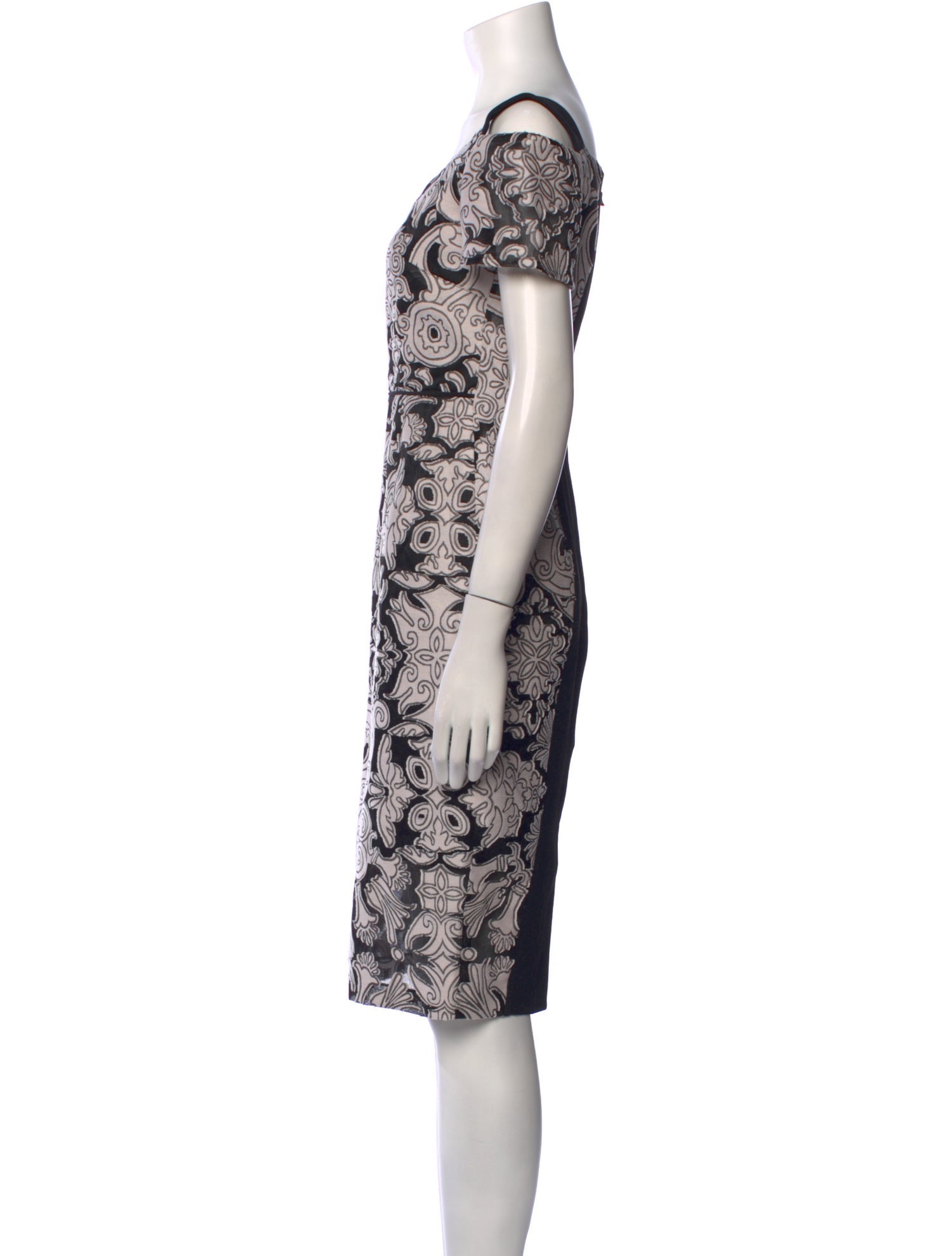 Roland Mouret Printed Knee-Length Dress