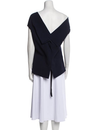 Roland Mouret Wool One-Shoulder Tunic