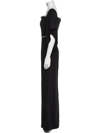 Roland Mouret Square Neckline Long Dress