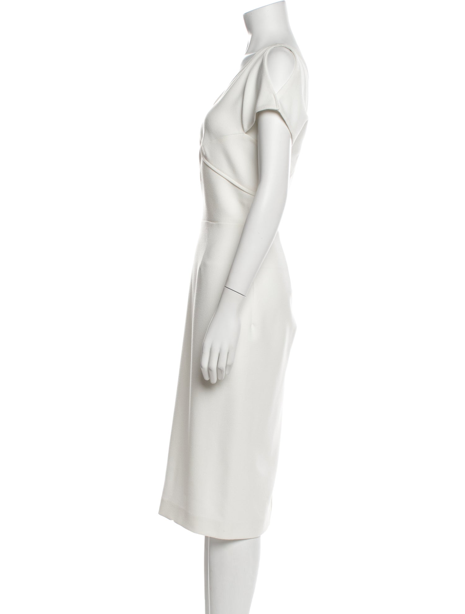 Roland Mouret V-Neck Midi Length Dress