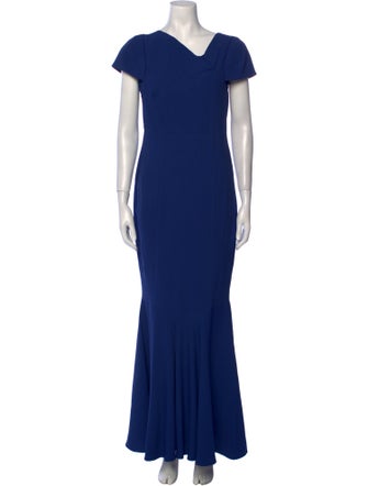 Roland Mouret V-Neck Long Dress