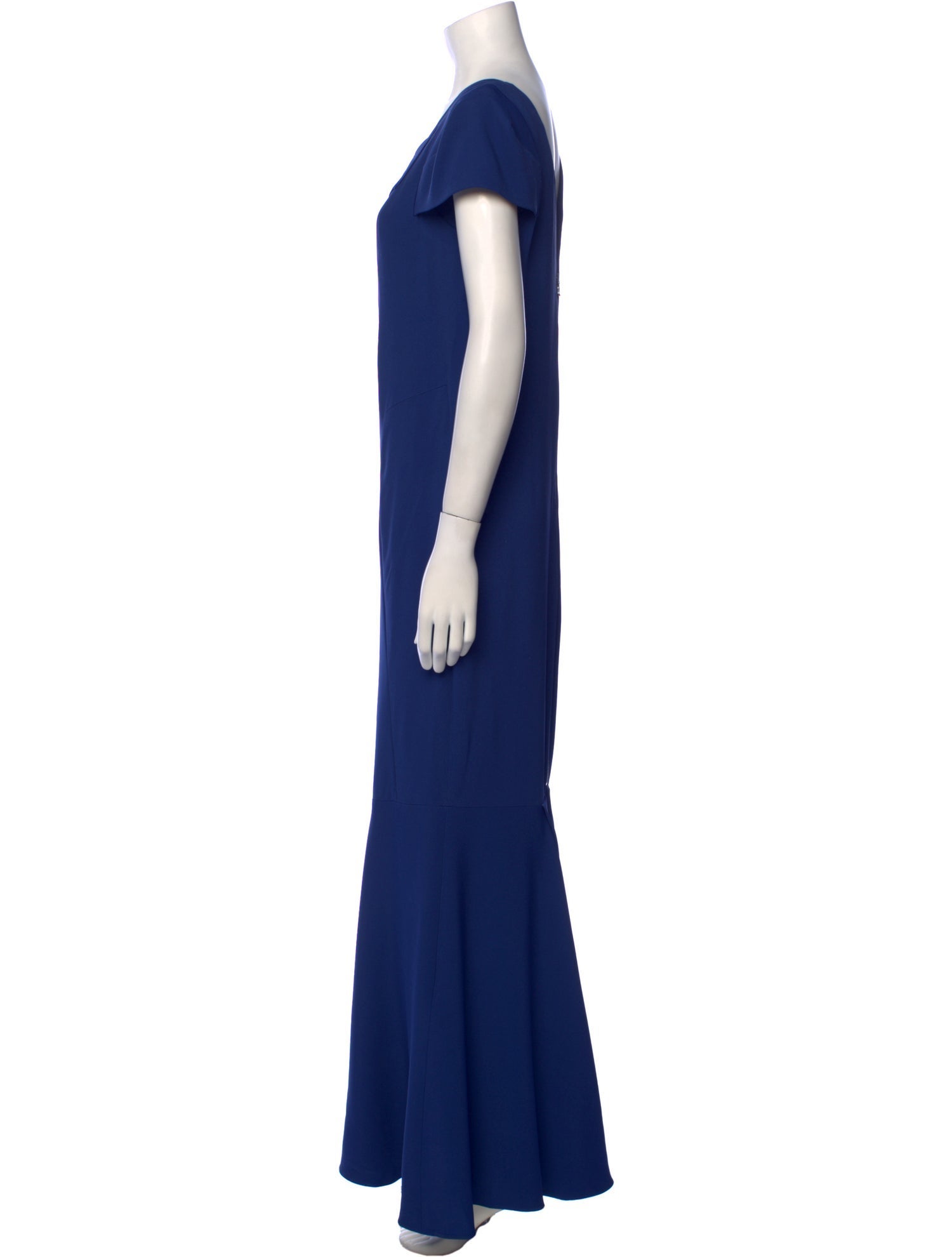 Roland Mouret V-Neck Long Dress