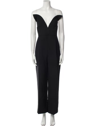 Roland Mouret Wool Strapless Jumpsuit