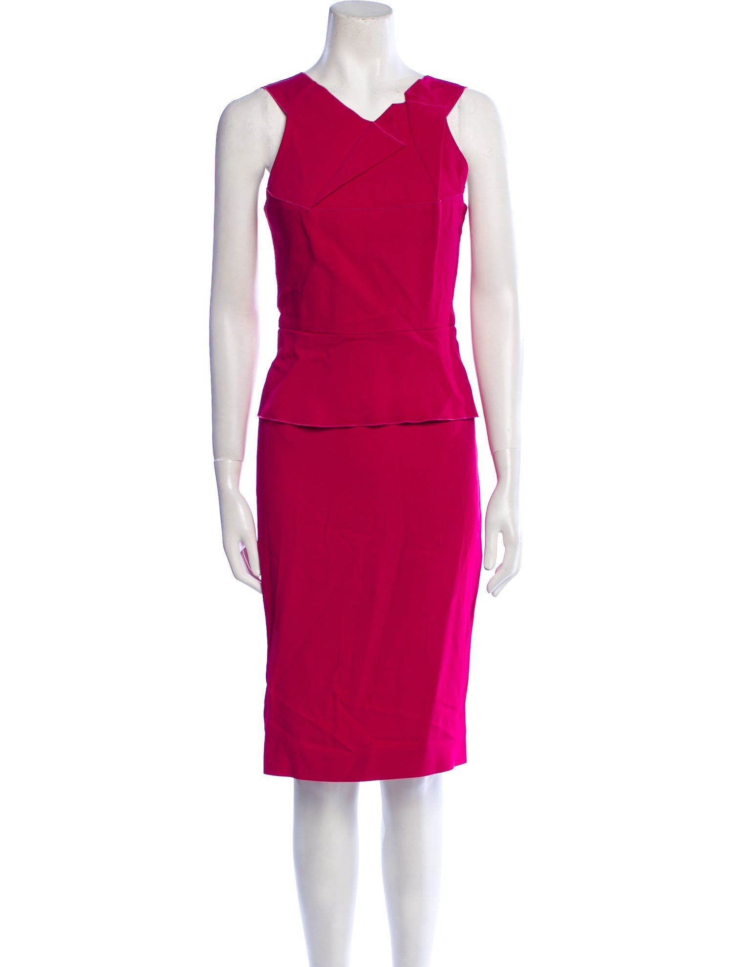 Roland Mouret V-Neck Knee-Length Dress