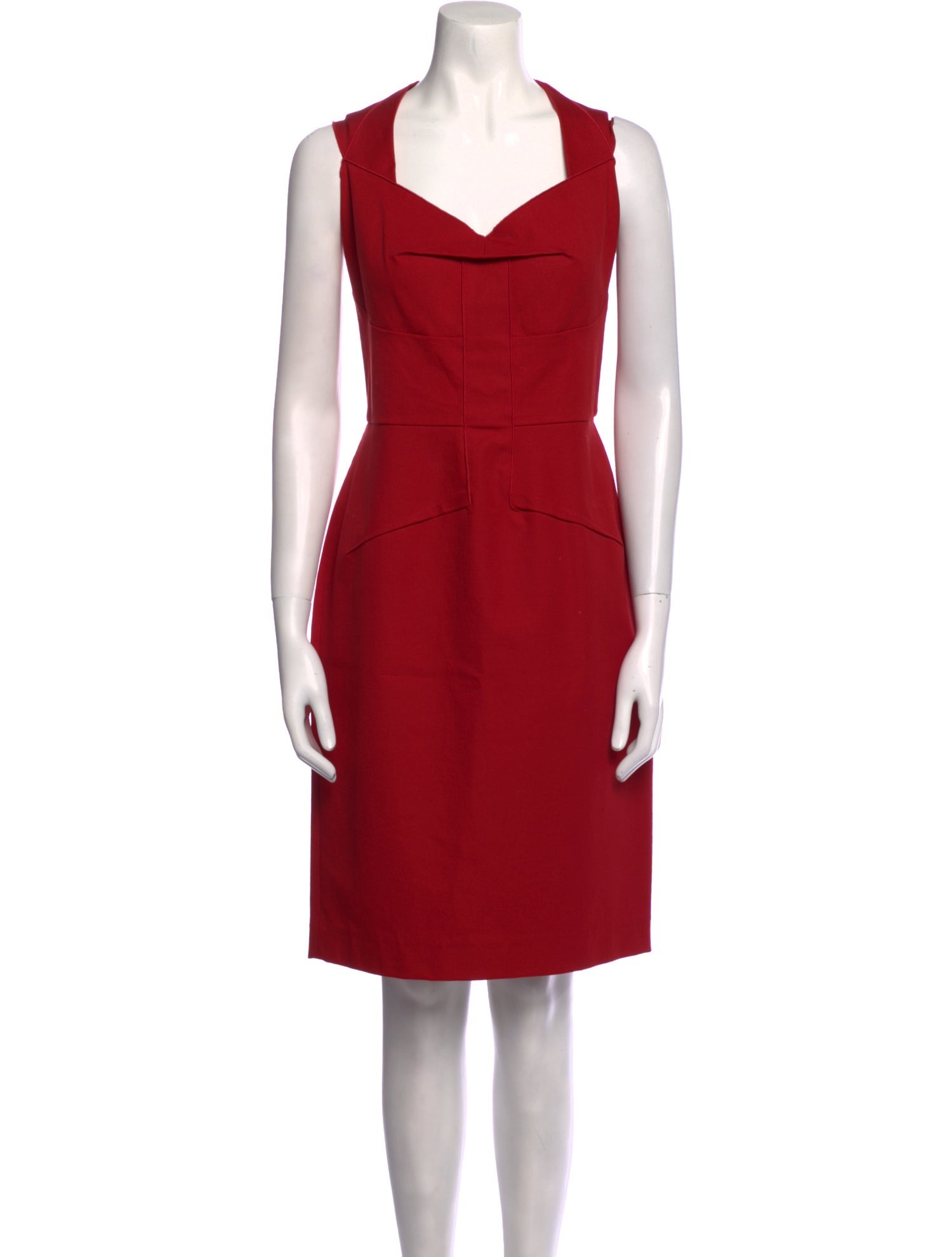 Roland Mouret V-Neck Knee-Length Dress