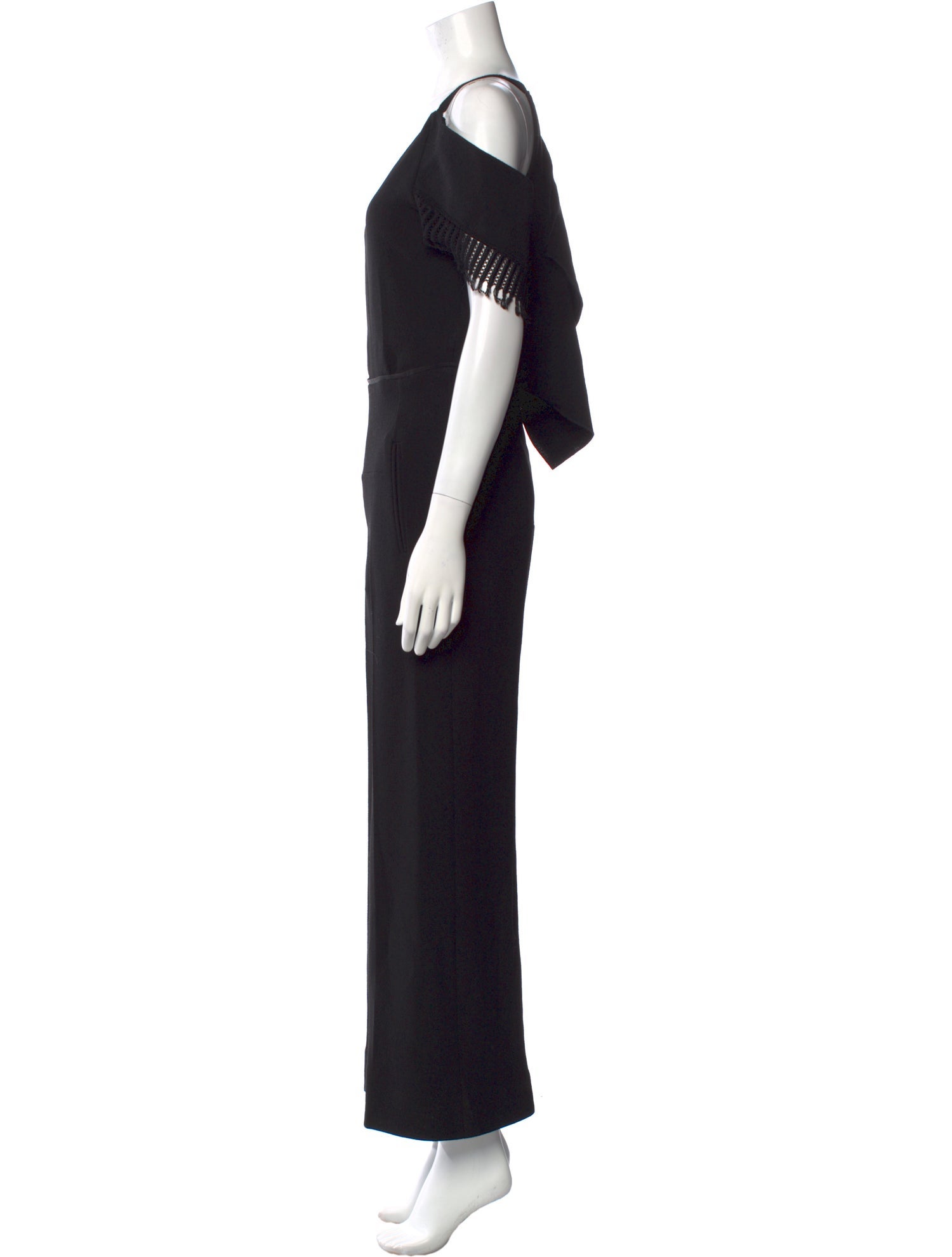 Roland Mouret Wool V-Neck Jumpsuit