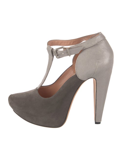 Roland Mouret Suede T-Strap Pumps