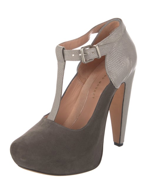 Roland Mouret Suede T-Strap Pumps