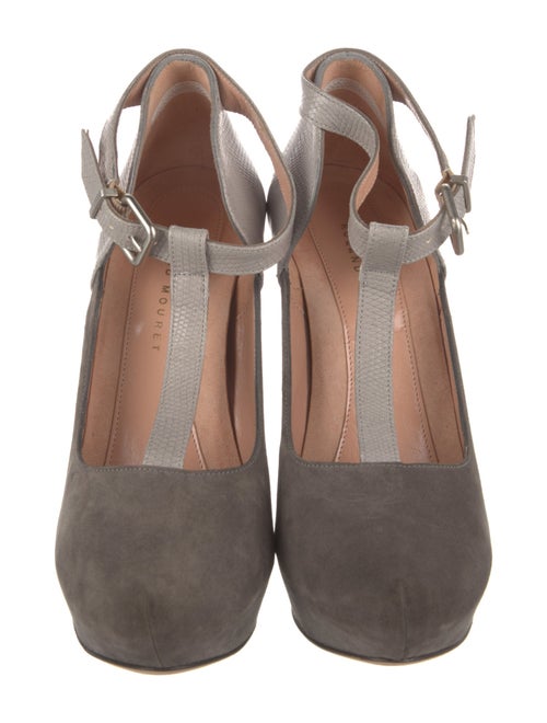 Roland Mouret Suede T-Strap Pumps