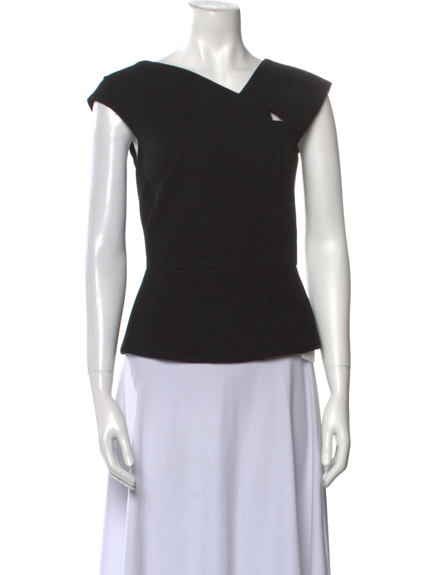 Roland Mouret Asymmetrical Short Sleeve Top