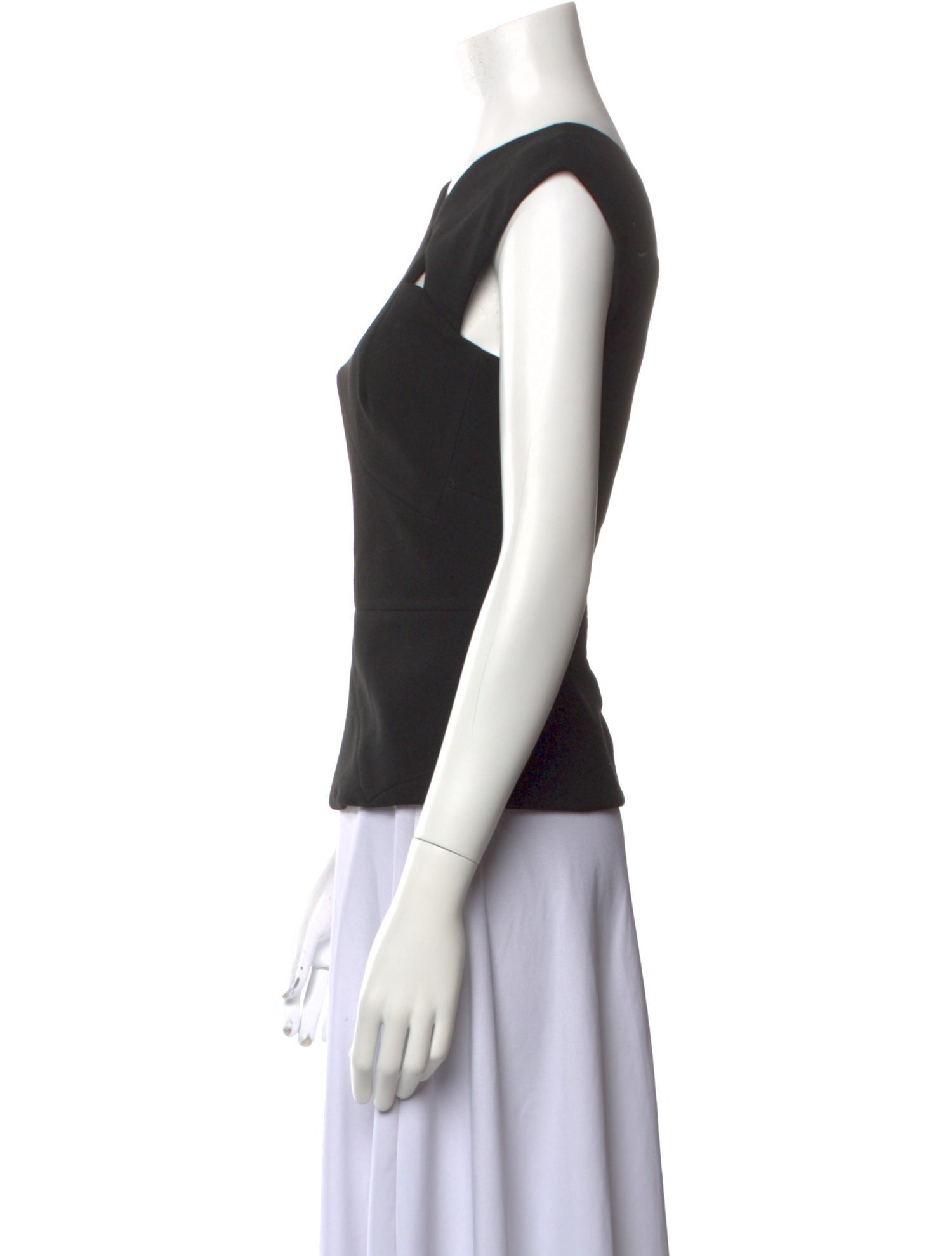 Roland Mouret Asymmetrical Short Sleeve Top