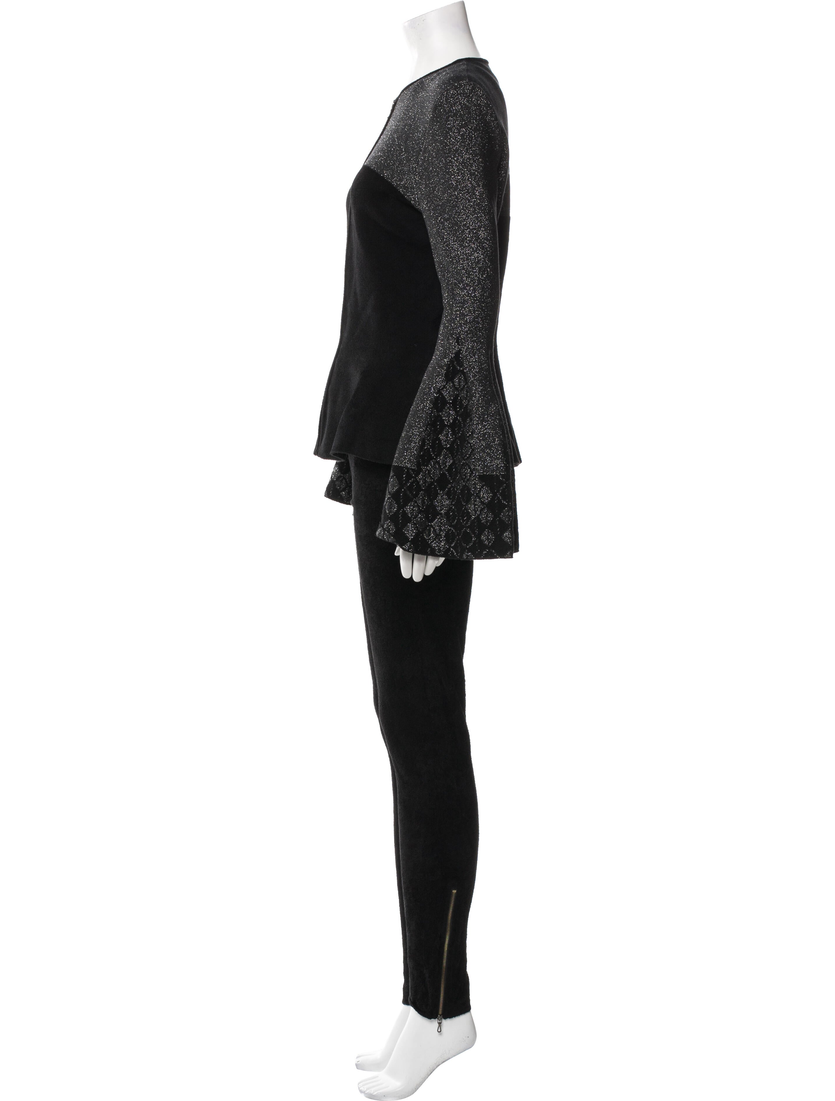 Roland Mouret Colorblock Pattern Pant Set