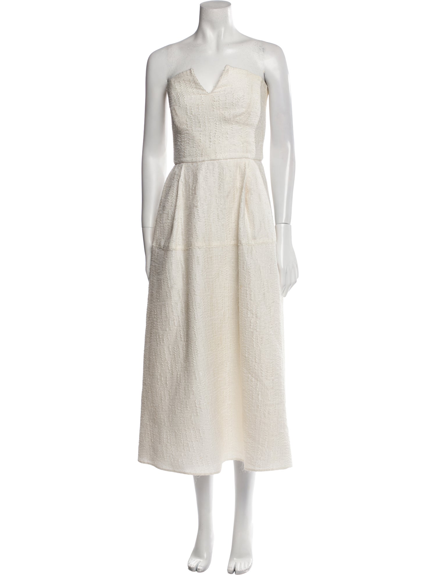 Roland Mouret Strapless Midi Length Dress