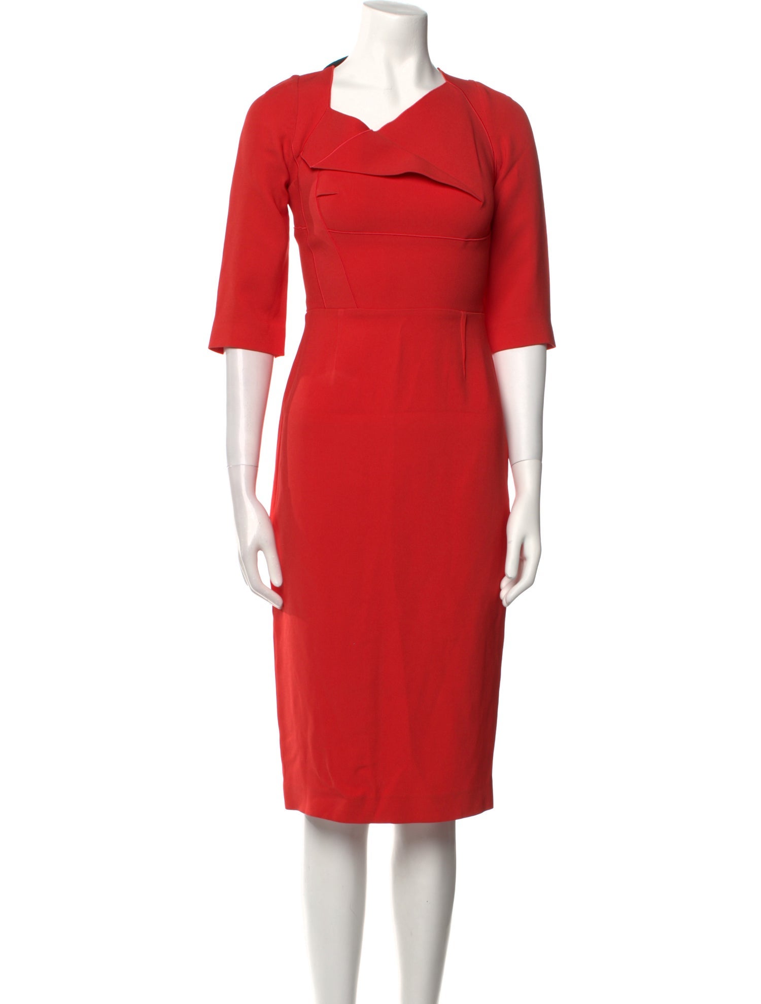 Roland Mouret Cowl Neck Midi Length Dress