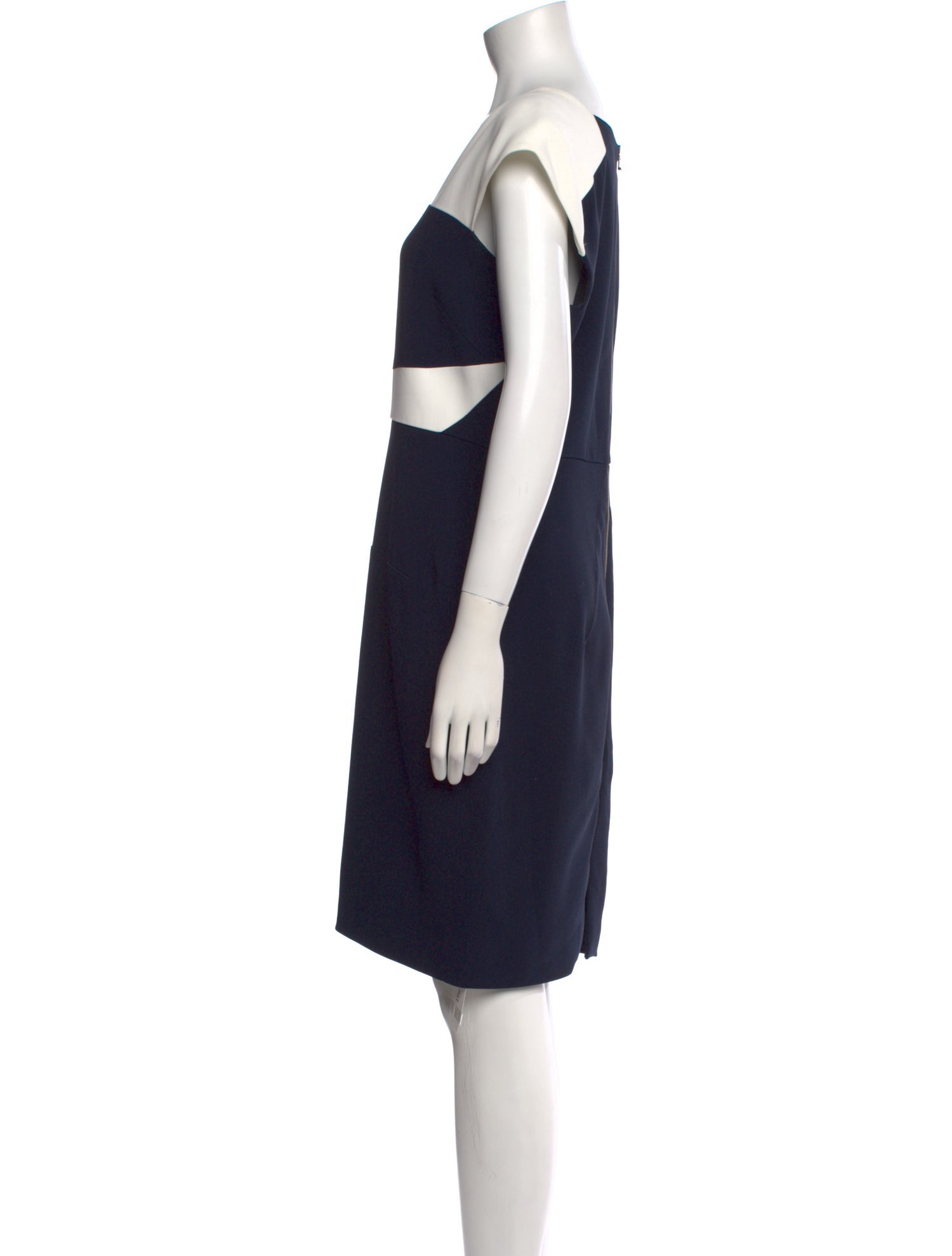 Roland Mouret Colorblock Pattern Knee-Length Dress