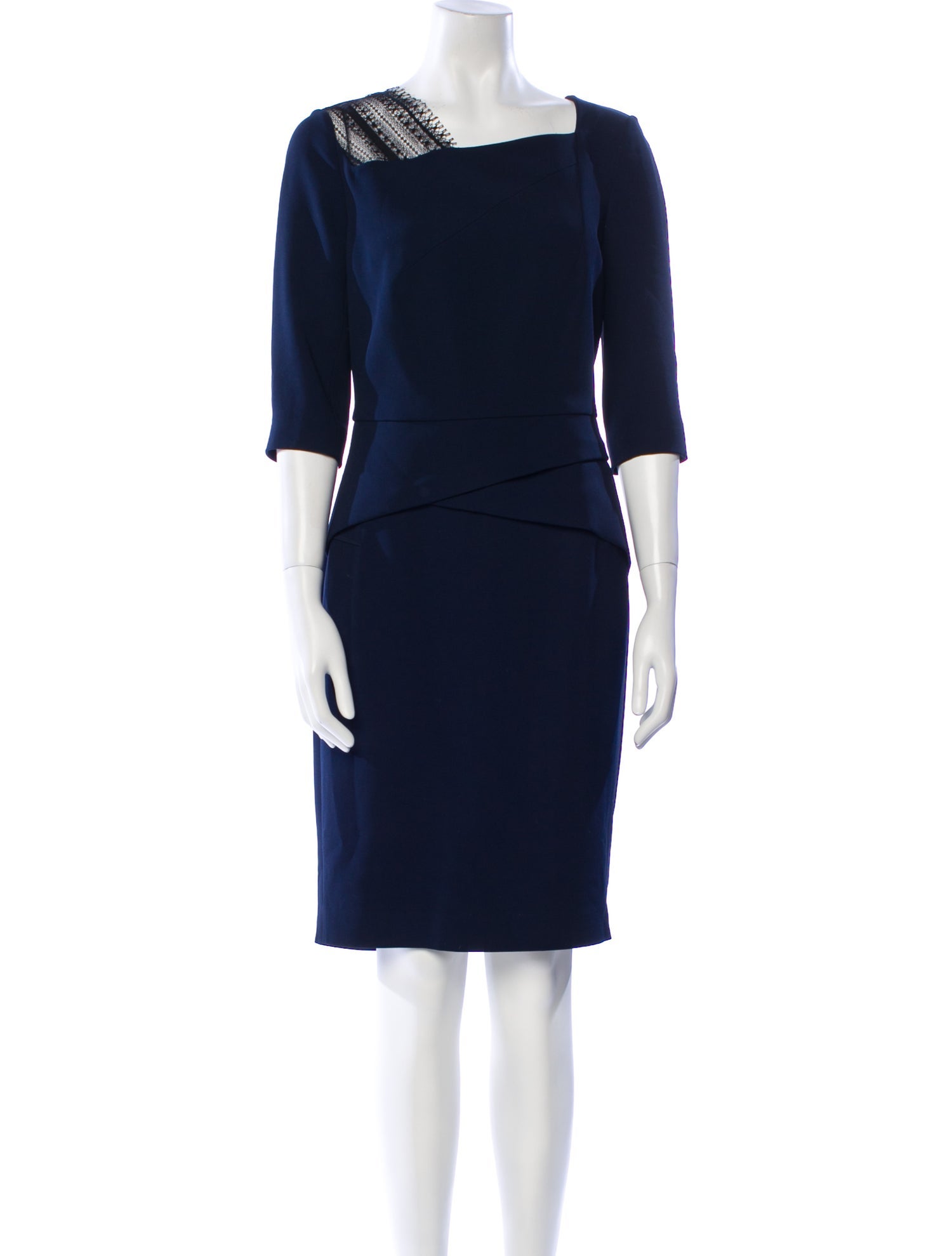 Roland Mouret Bateau Neckline Knee-Length Dress