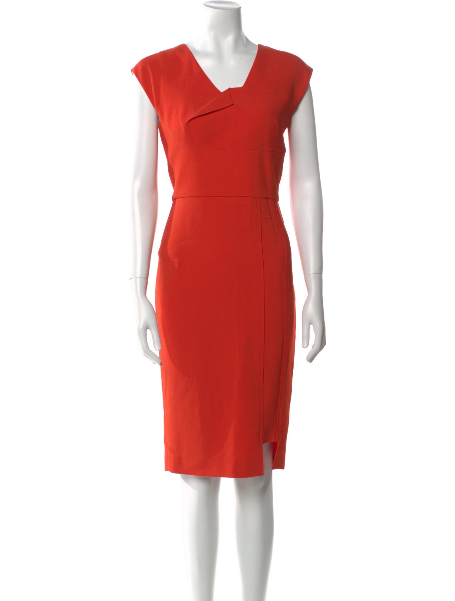Roland Mouret V-Neck Knee-Length Dress