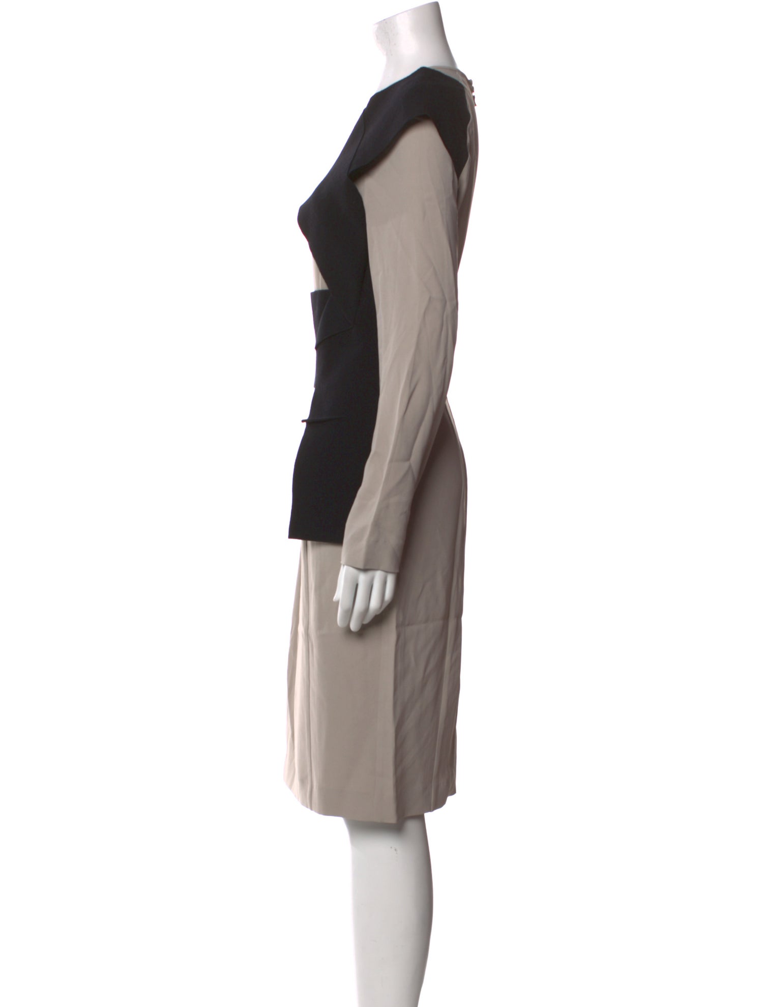 Roland Mouret Scoop Neck Knee-Length Dress