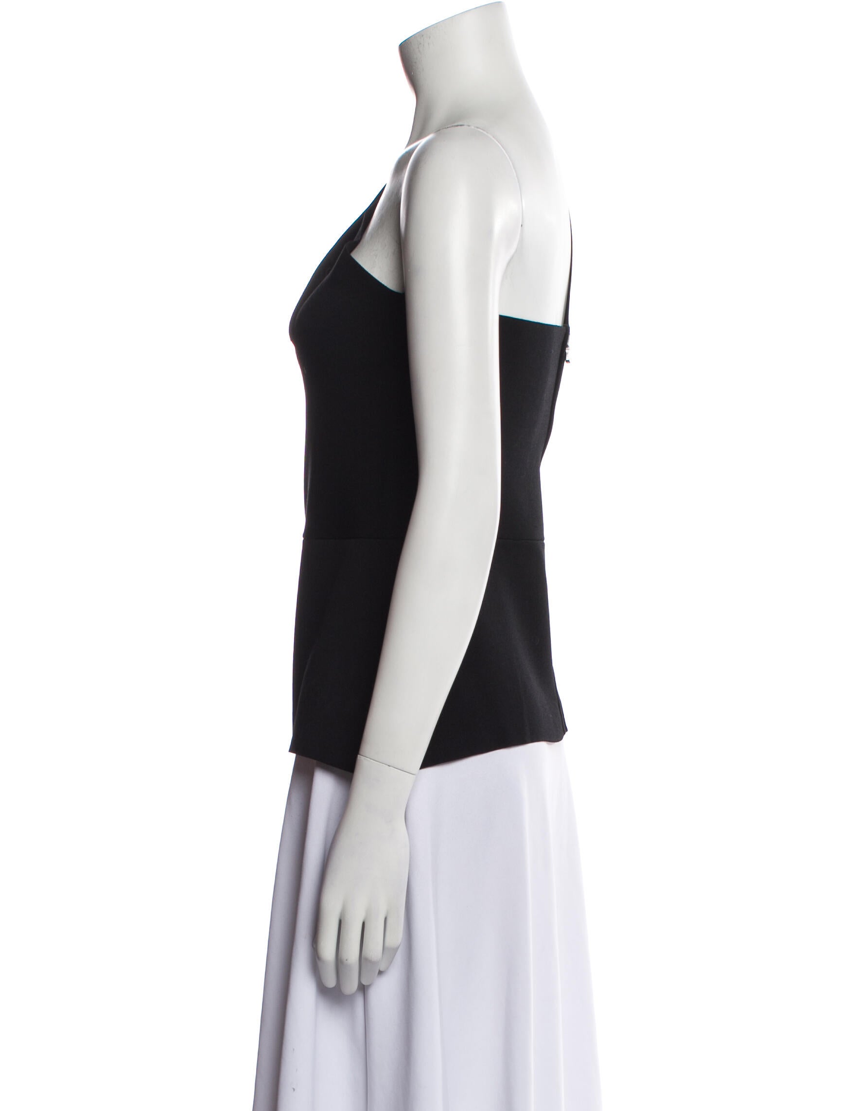 Roland Mouret One-Shoulder Sleeveless Top
