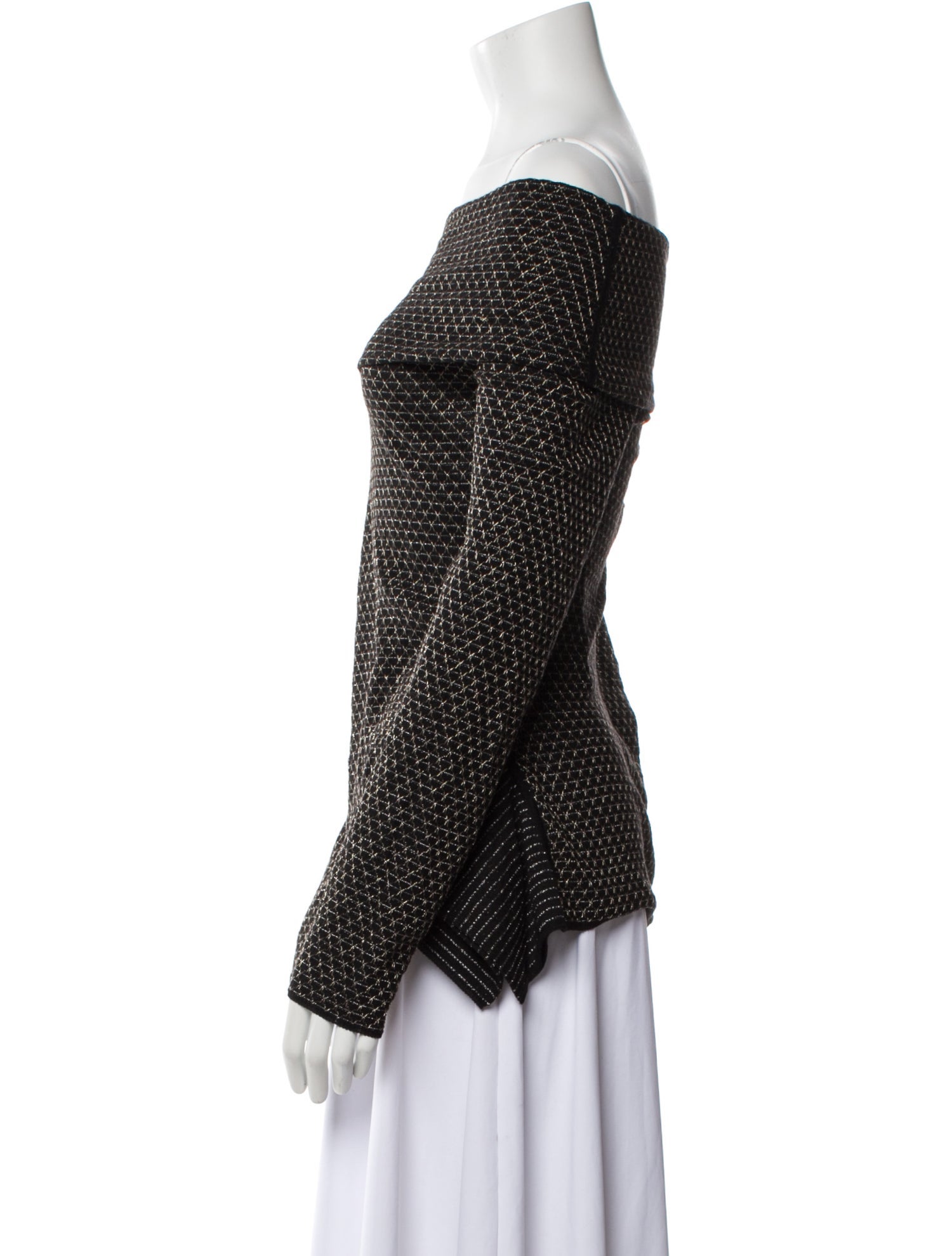 Roland Mouret Wool Off-The-Shoulder Sweater