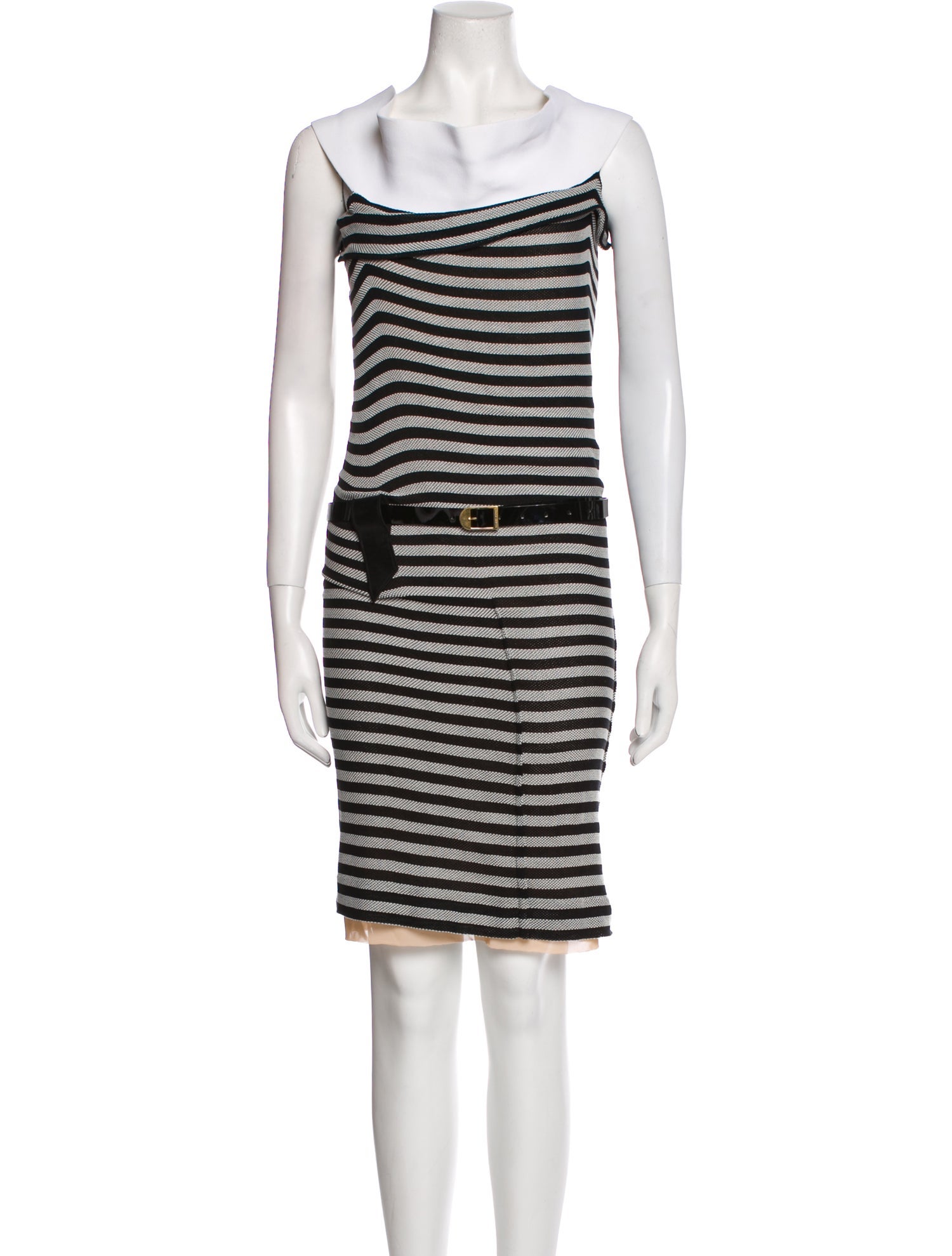 Roland Mouret Striped Knee-Length Dress