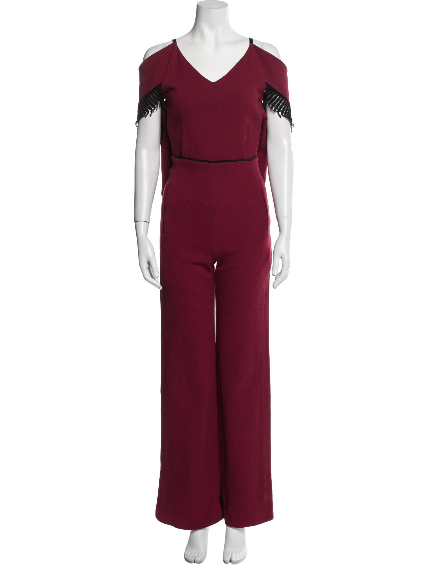 Roland Mouret Silk V-Neck Jumpsuit
