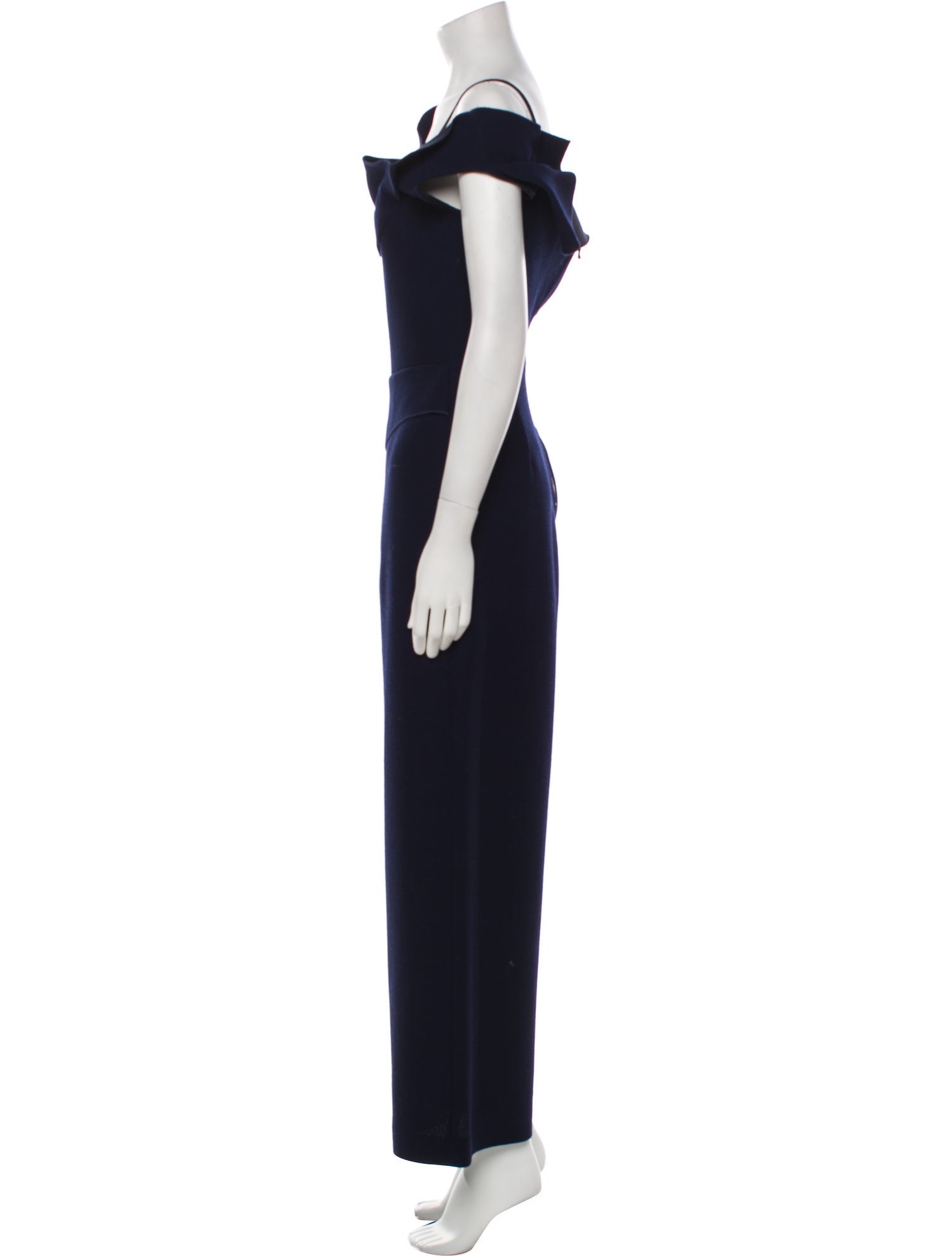 Roland Mouret Wool One-Shoulder Jumpsuit