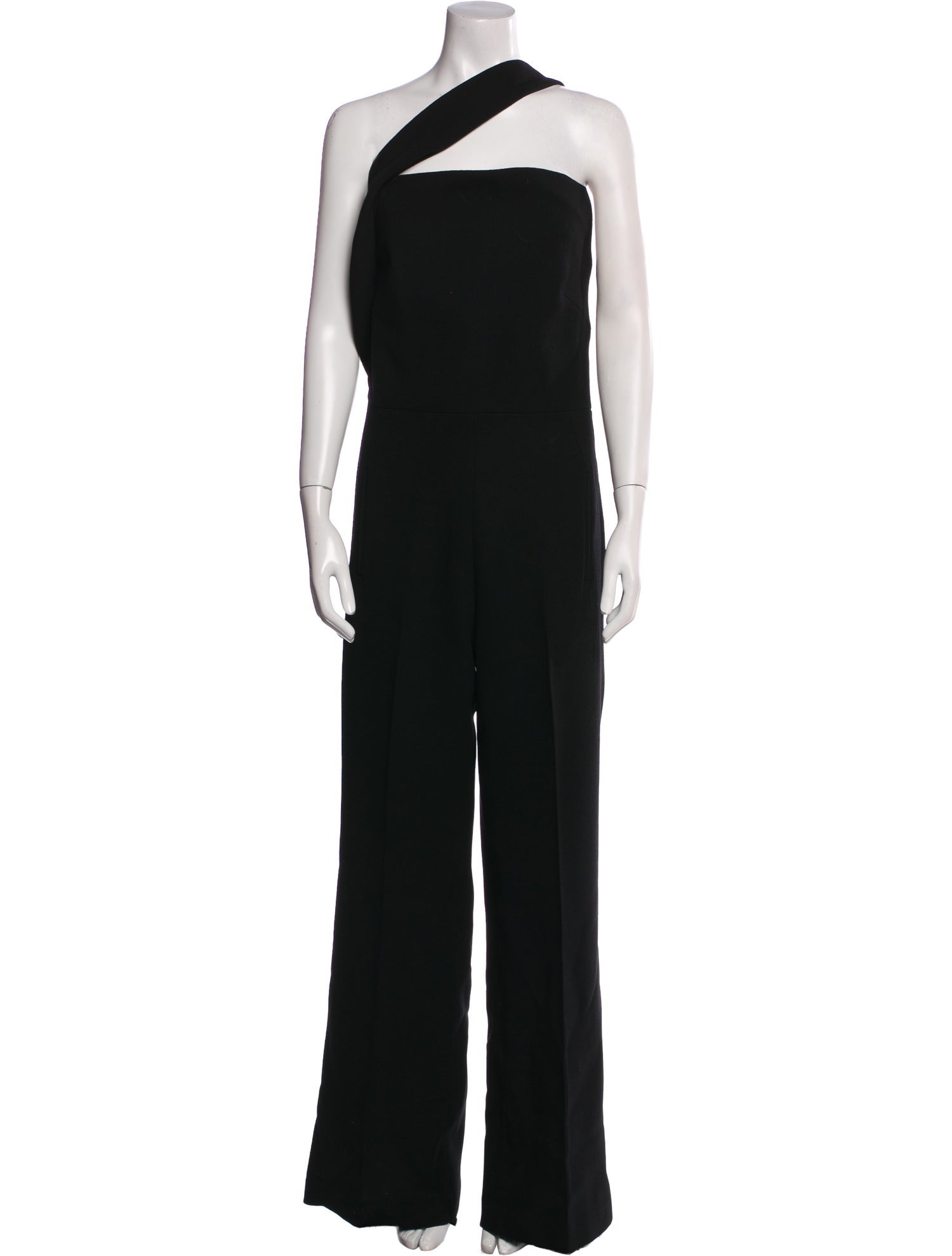 Roland Mouret Wool One-Shoulder Jumpsuit