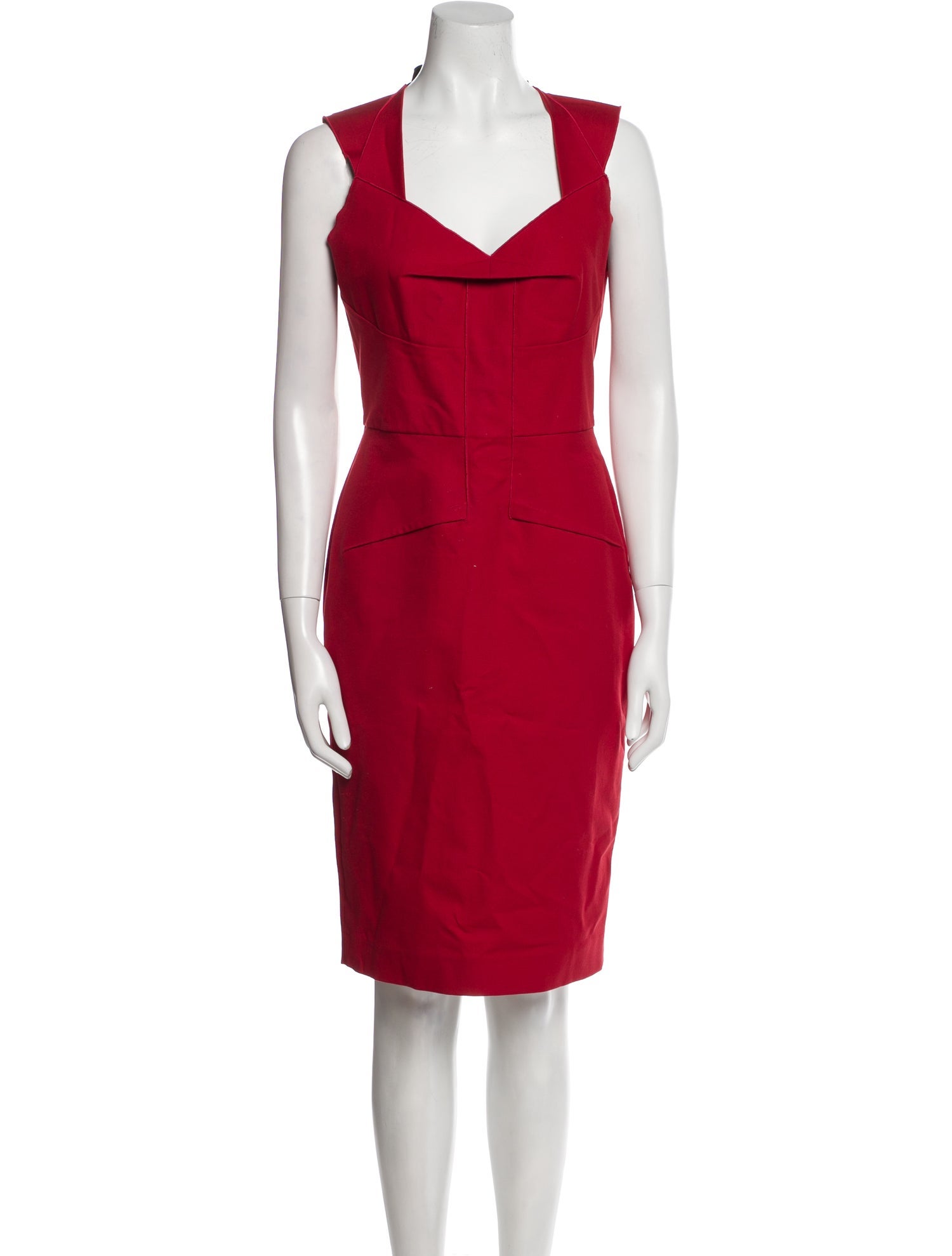 Roland Mouret V-Neck Knee-Length Dress