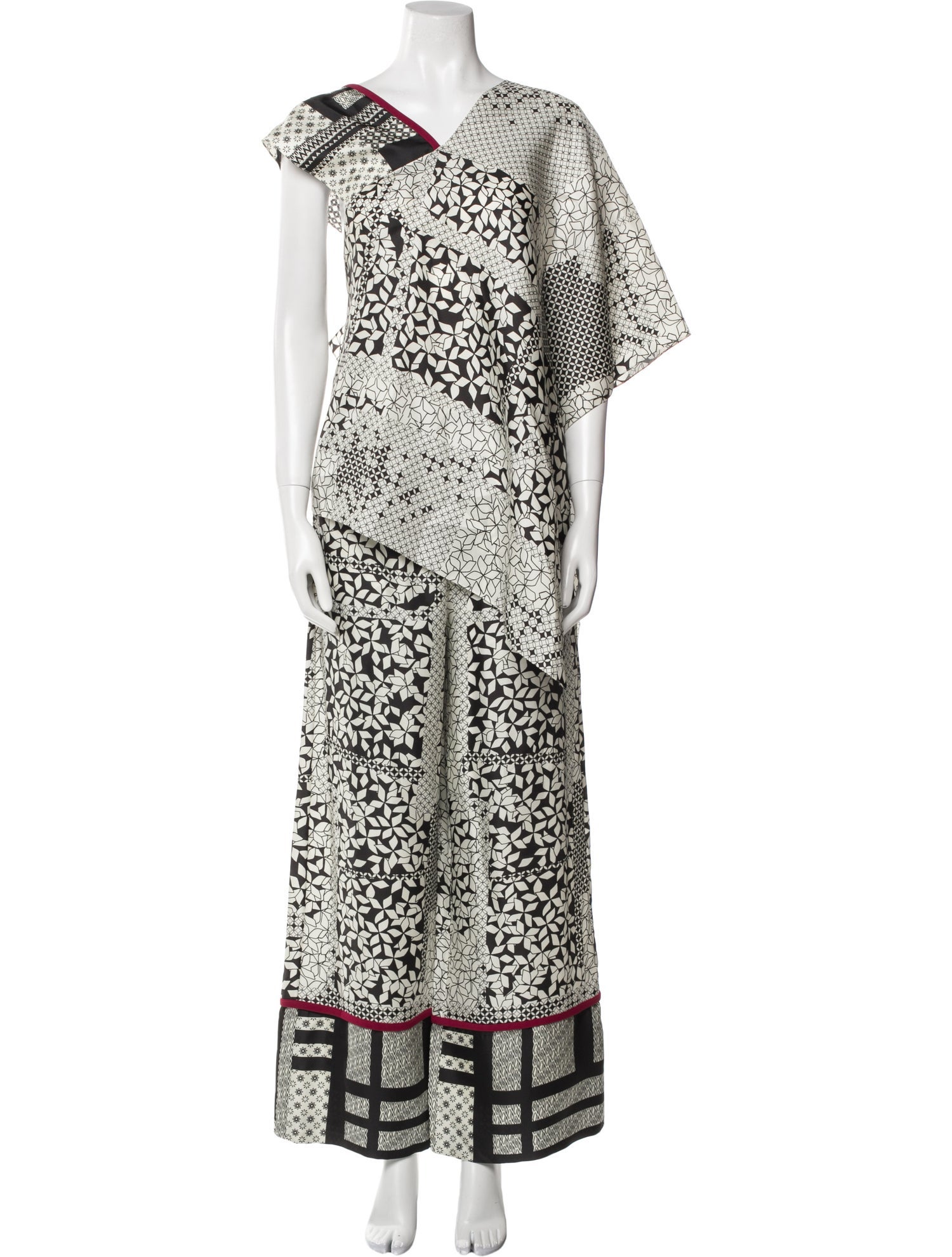 Roland Mouret Silk Printed Pant Set