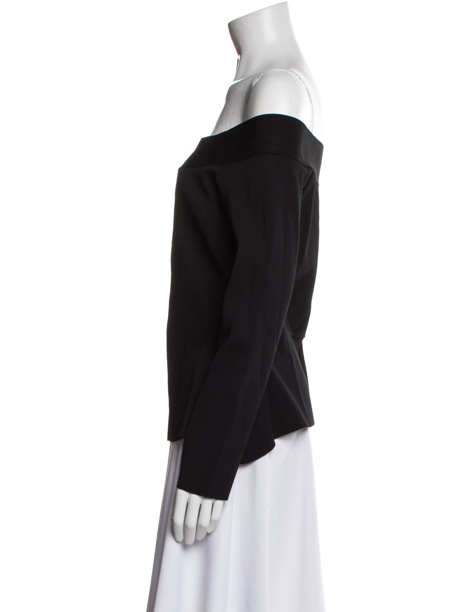 Roland Mouret Off-The-Shoulder Long Sleeve Top