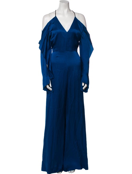 Roland Mouret Silk V-Neck Jumpsuit