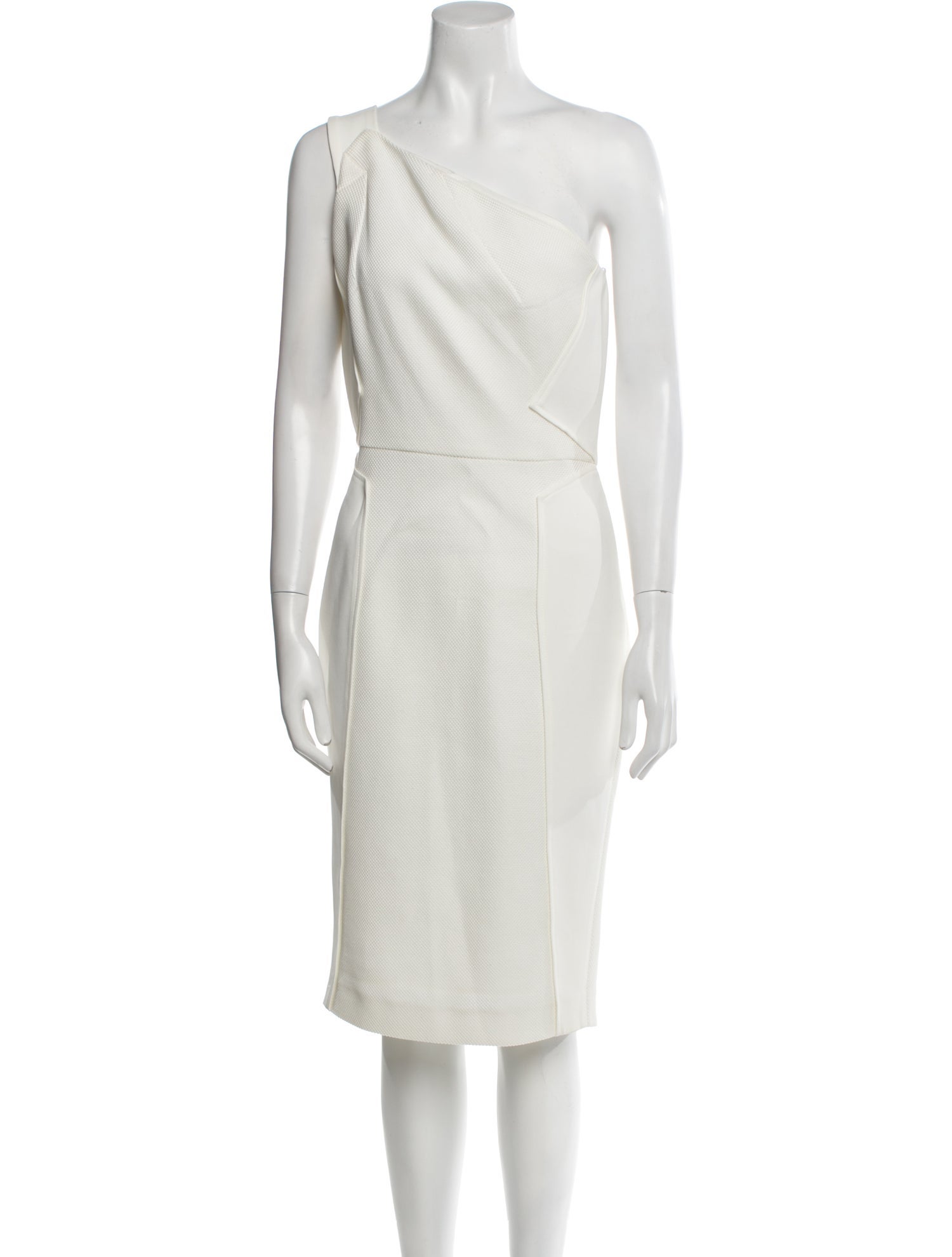 Roland Mouret One-Shoulder Knee-Length Dress